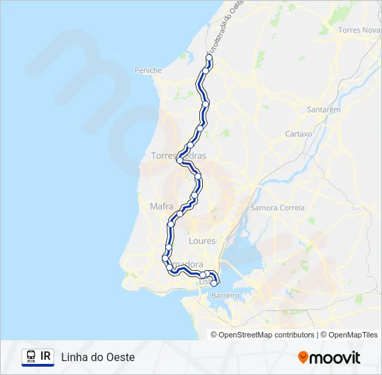 IR Train Line Map