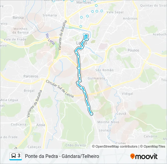 3 Bus Line Map