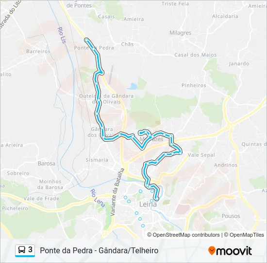 3 Bus Line Map
