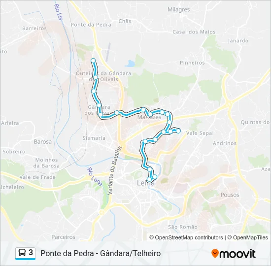 3 Bus Line Map