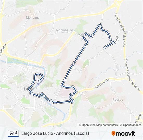 4 Bus Line Map