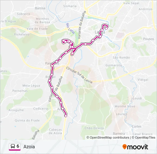 6 Bus Line Map