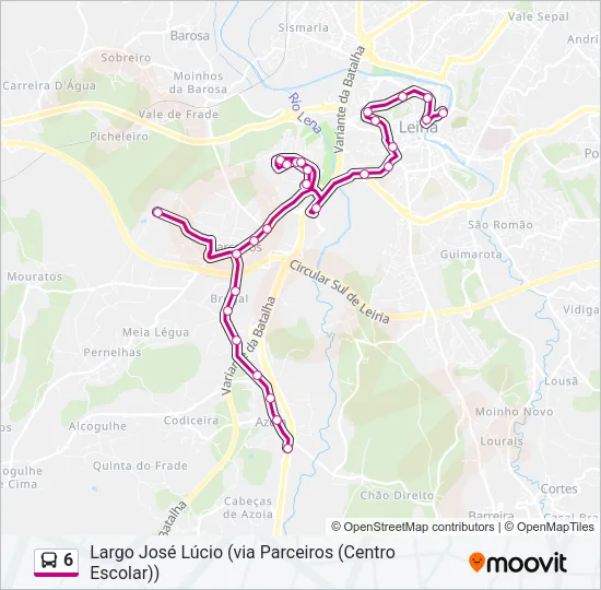 6 Bus Line Map