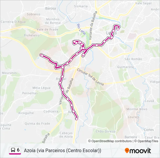 6 Bus Line Map