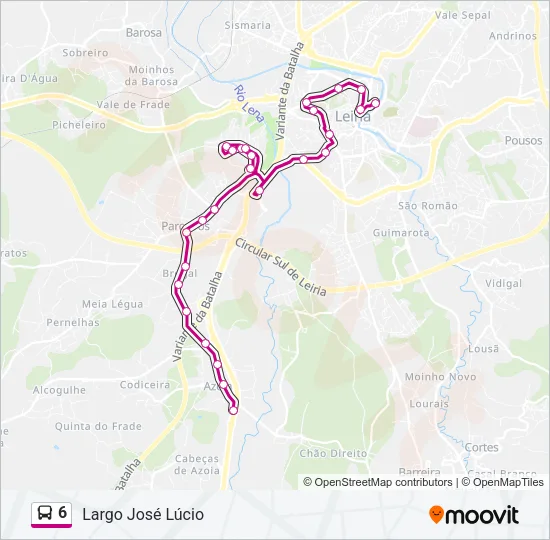 6 Bus Line Map