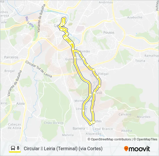 8 Bus Line Map
