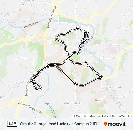 9 Bus Line Map