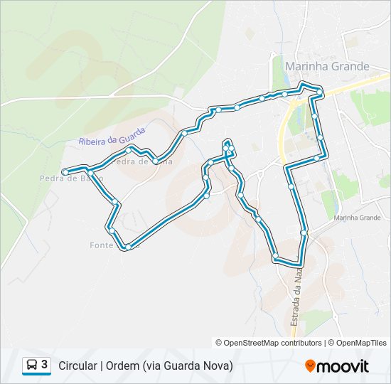 3 Bus Line Map