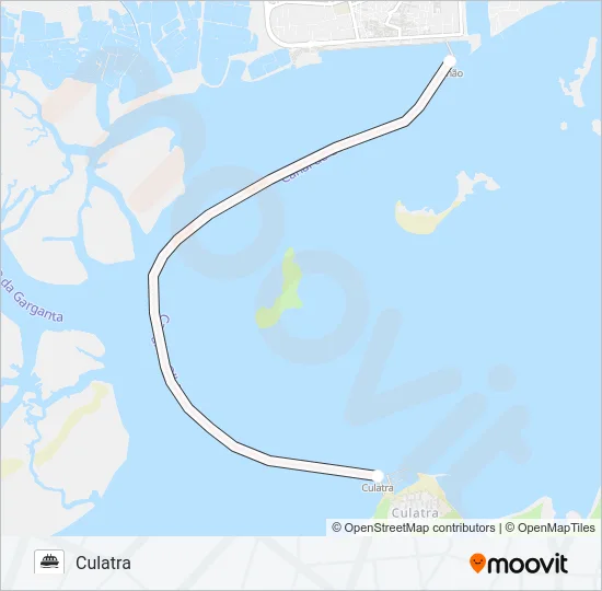 OLHÃO - CULATRA - FAROL Ferry Line Map