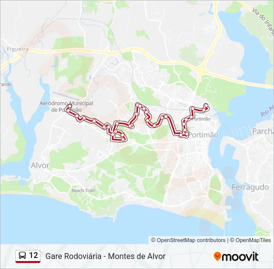 12 Bus Line Map
