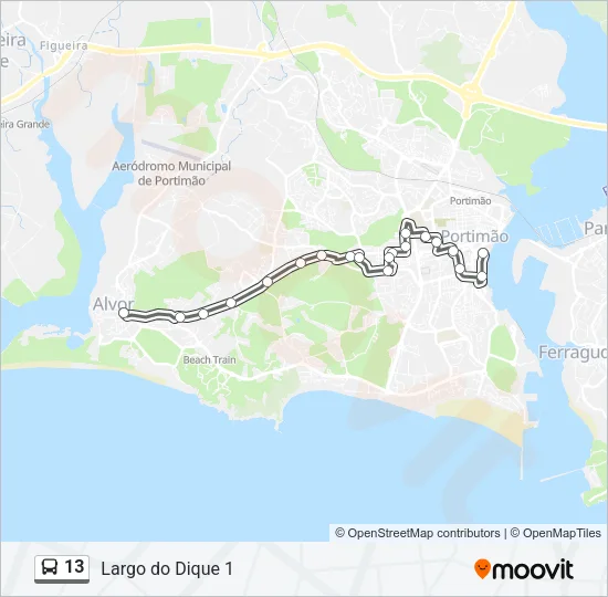13 Bus Line Map