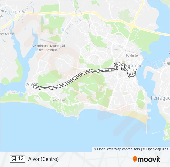 13 Bus Line Map