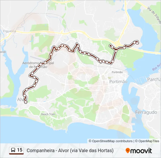 15 Bus Line Map