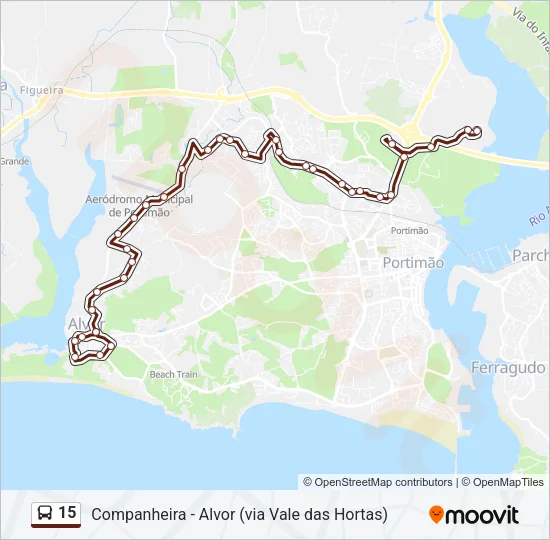 15 Bus Line Map