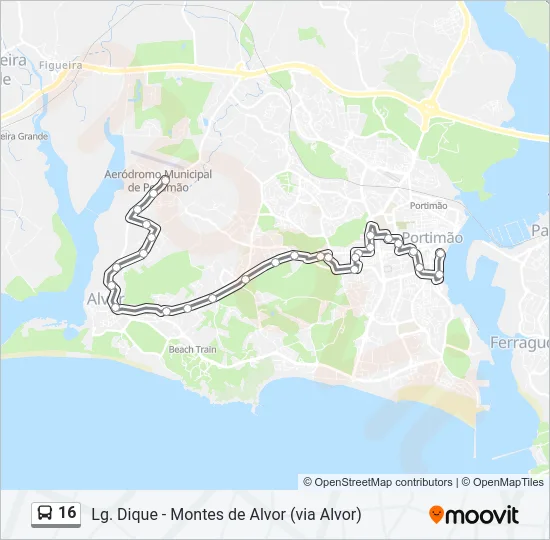 16 Bus Line Map