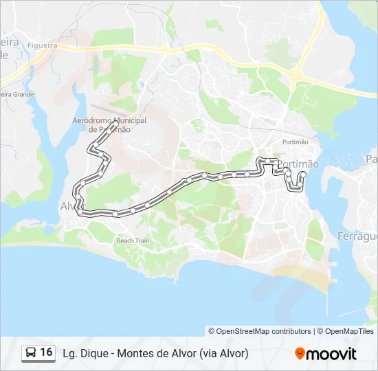 16 Bus Line Map
