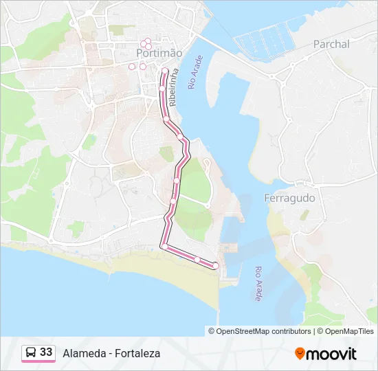 33 Bus Line Map