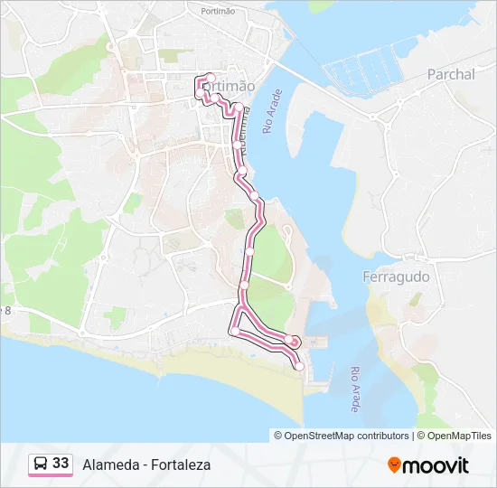 33 Bus Line Map
