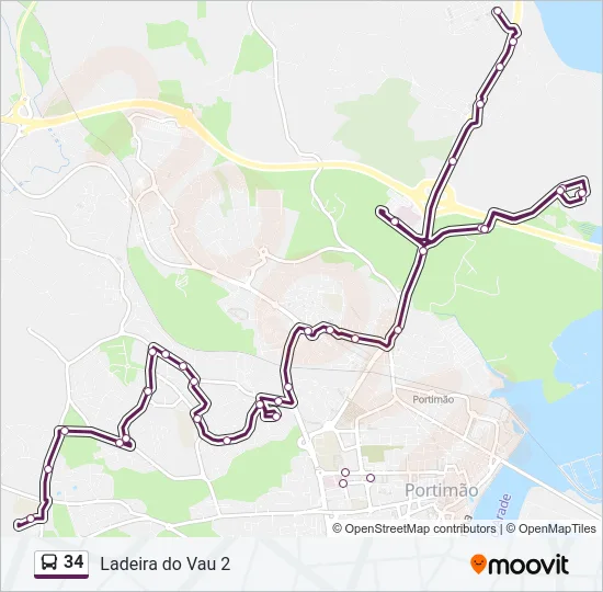 34 Bus Line Map