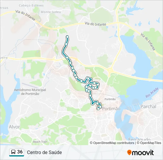 36 Bus Line Map