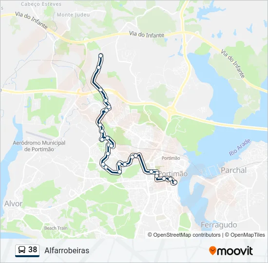 38 Bus Line Map