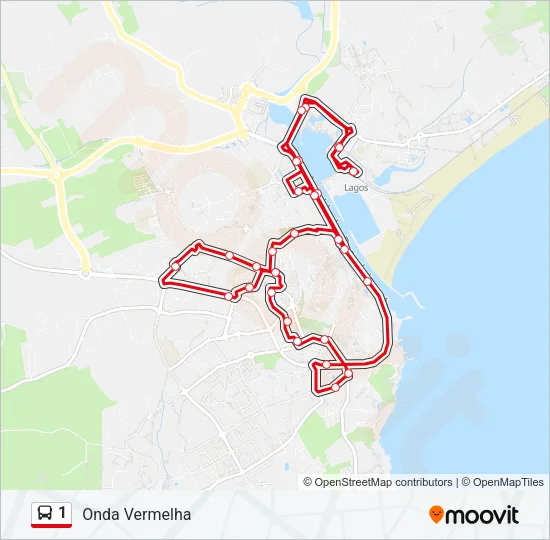 1 Bus Line Map