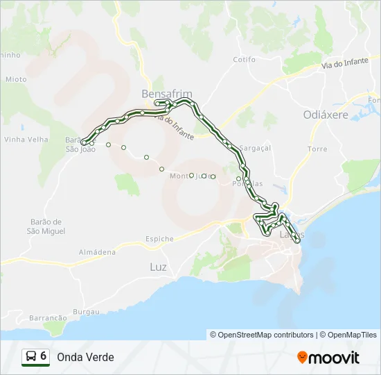 6 Bus Line Map