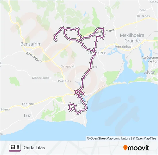 8 Bus Line Map