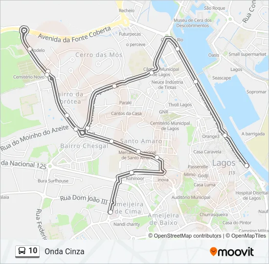 10 Bus Line Map