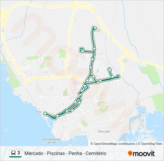 3 Bus Line Map