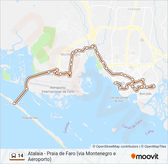 14 Bus Line Map
