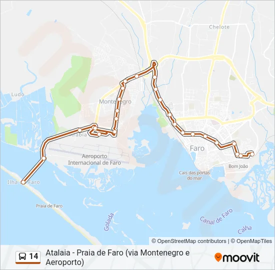14 Bus Line Map