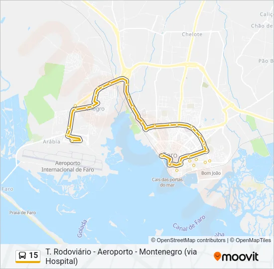 15 Bus Line Map