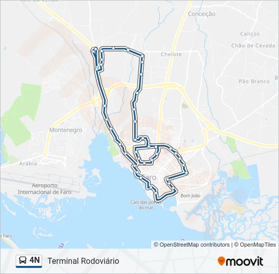 4N Bus Line Map