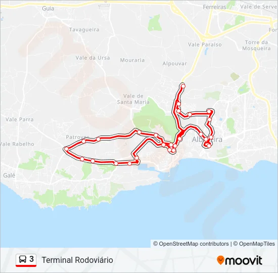 3 Bus Line Map