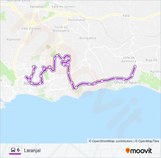 6 Bus Line Map
