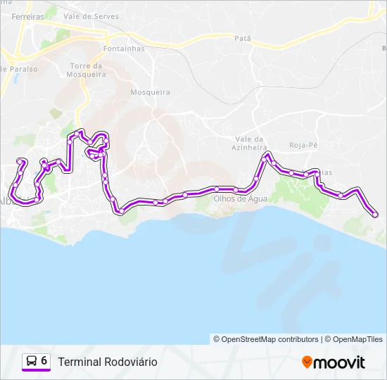 6 Bus Line Map