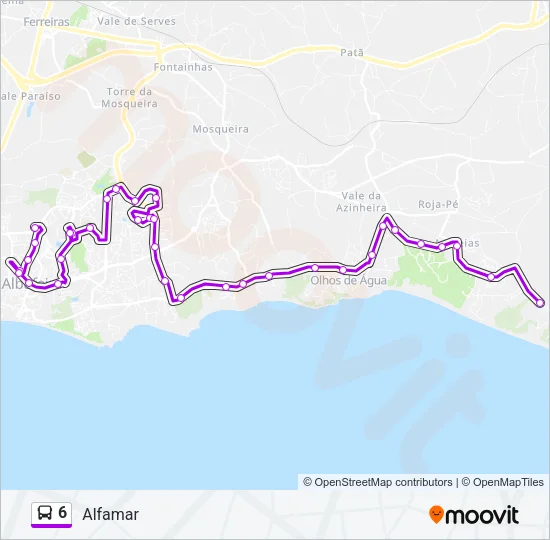 6 Bus Line Map