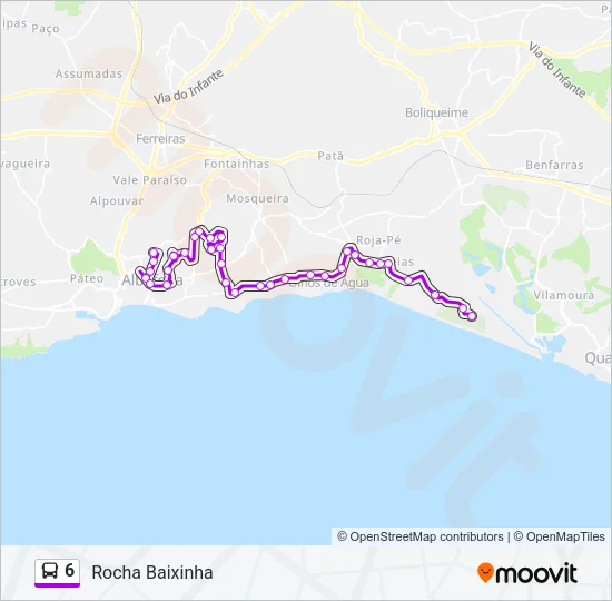 6 Bus Line Map