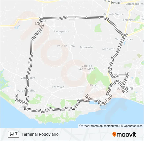 7 Bus Line Map