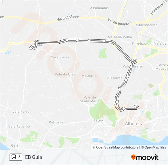 7 Bus Line Map