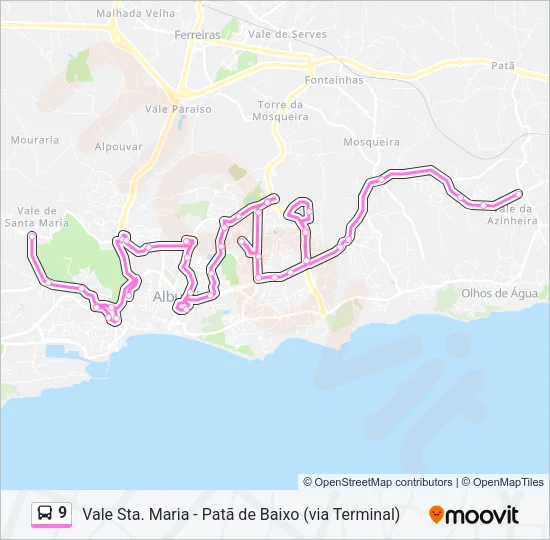 9 Bus Line Map