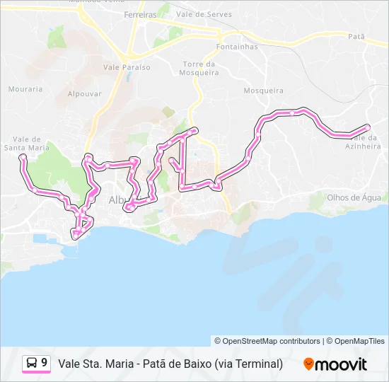 9 Bus Line Map
