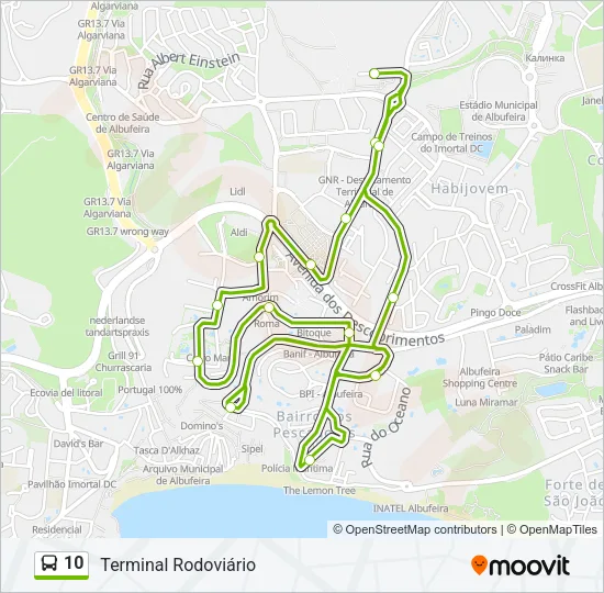 10 Bus Line Map