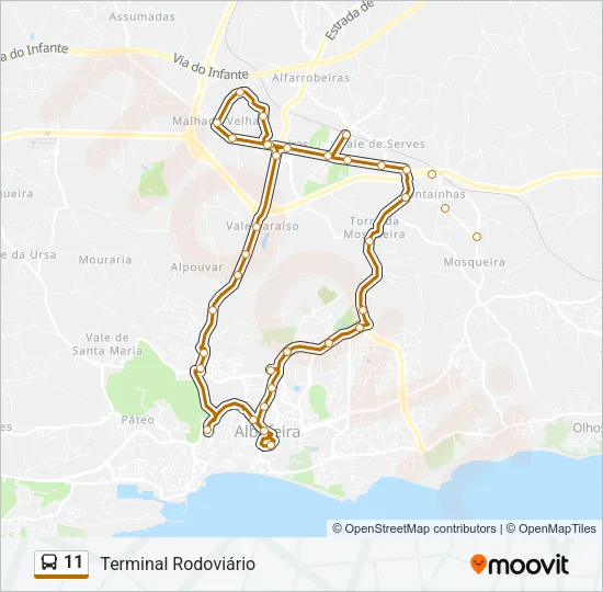 11 Bus Line Map