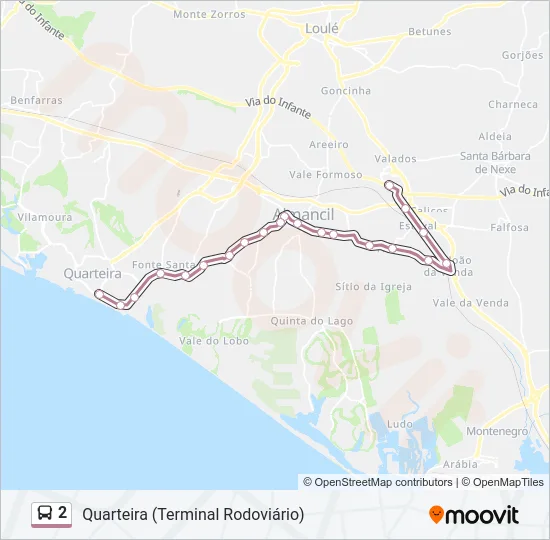2 Bus Line Map