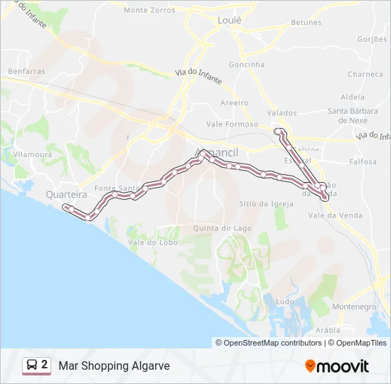 2 Bus Line Map
