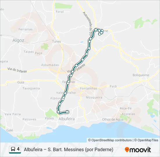 4 Bus Line Map