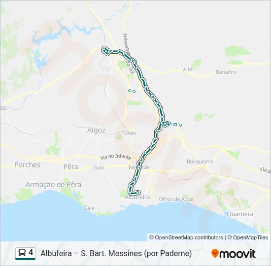 4 Bus Line Map