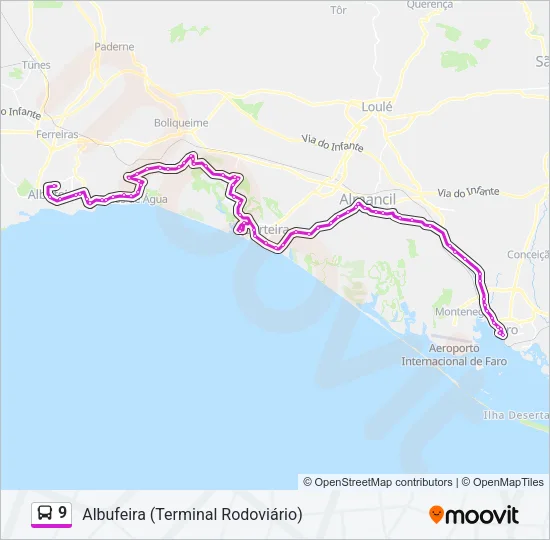 9 Bus Line Map